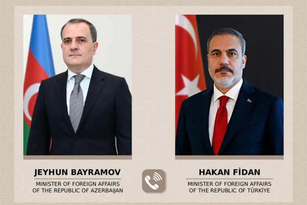 Ceyhun Bayramov Hakan Fidanla regiondakı təhlükəsizlik vəziyyəti müzakirə ediblər