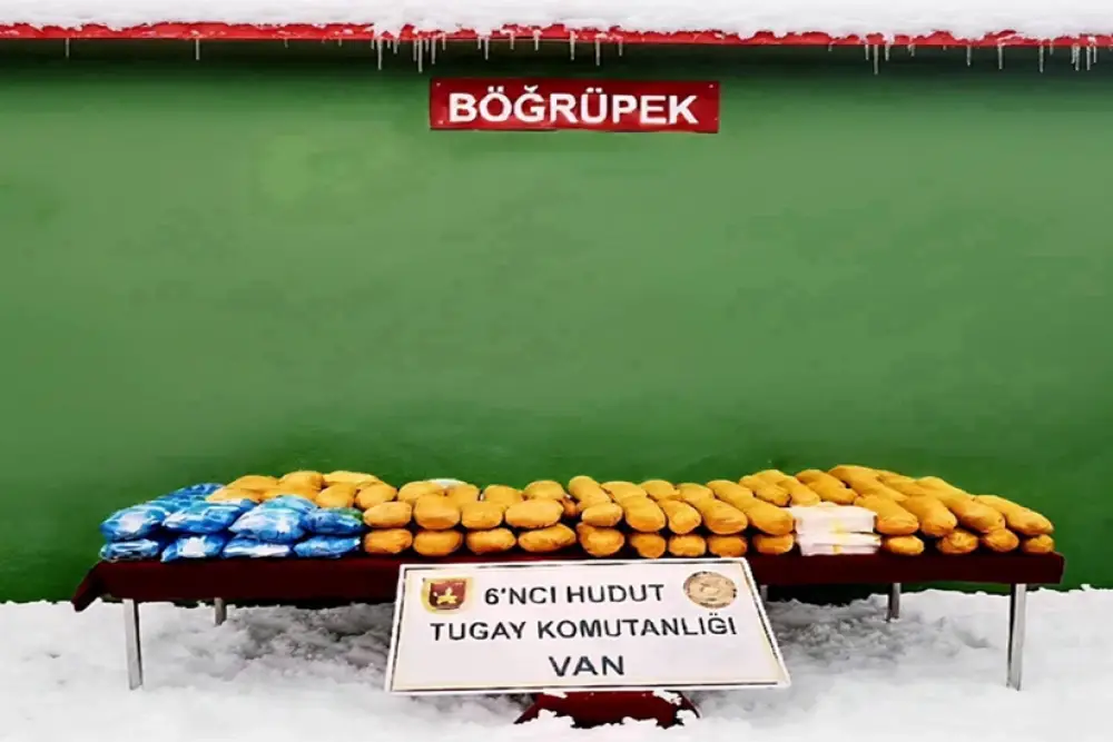 Türkiyənin Van sərhəd xəttində 50 kq narkotik maddə ələ keçirilib