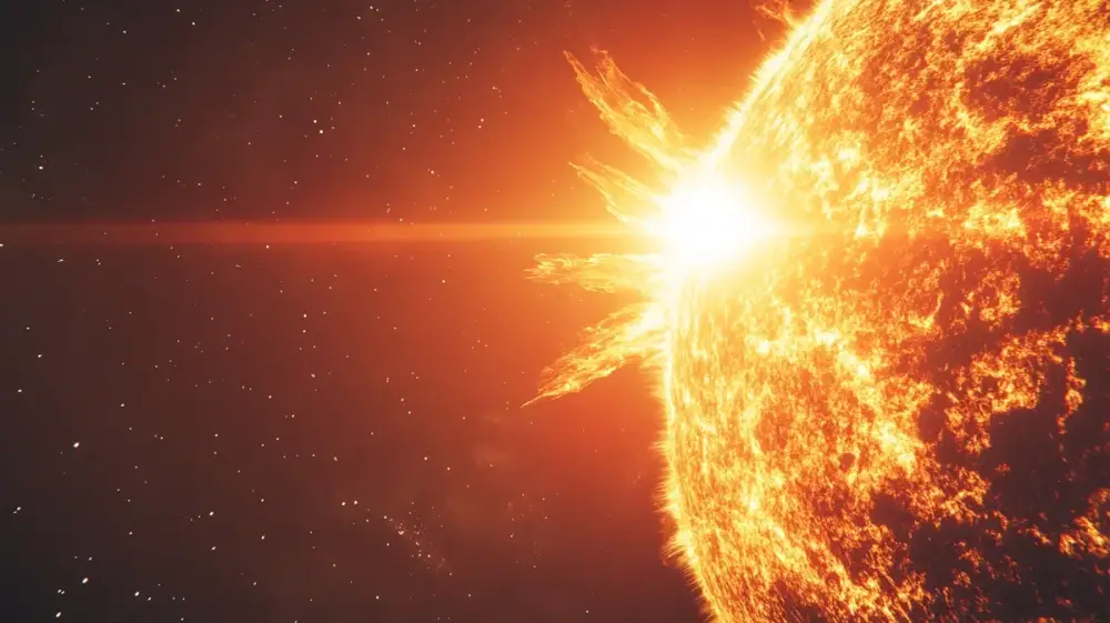 Günəşdə güclü partlayış baş verib