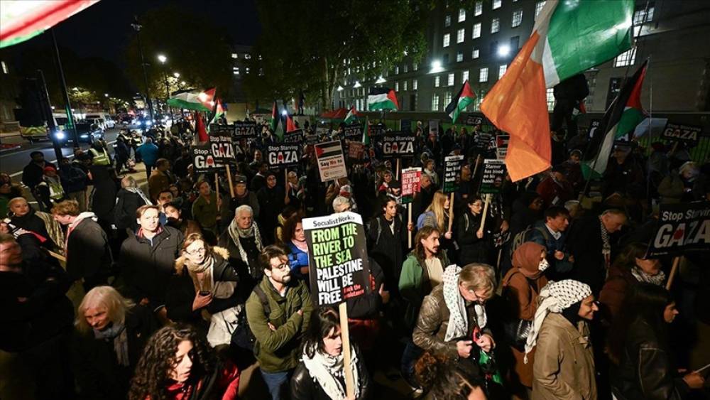 Londonda Qəzza ilə bağlı etiraz aksiyası keçirildi