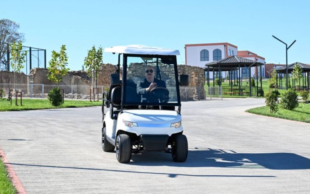 Prezident Cəbrayılın Horovlu kəndinin açılışında - FOTOLAR