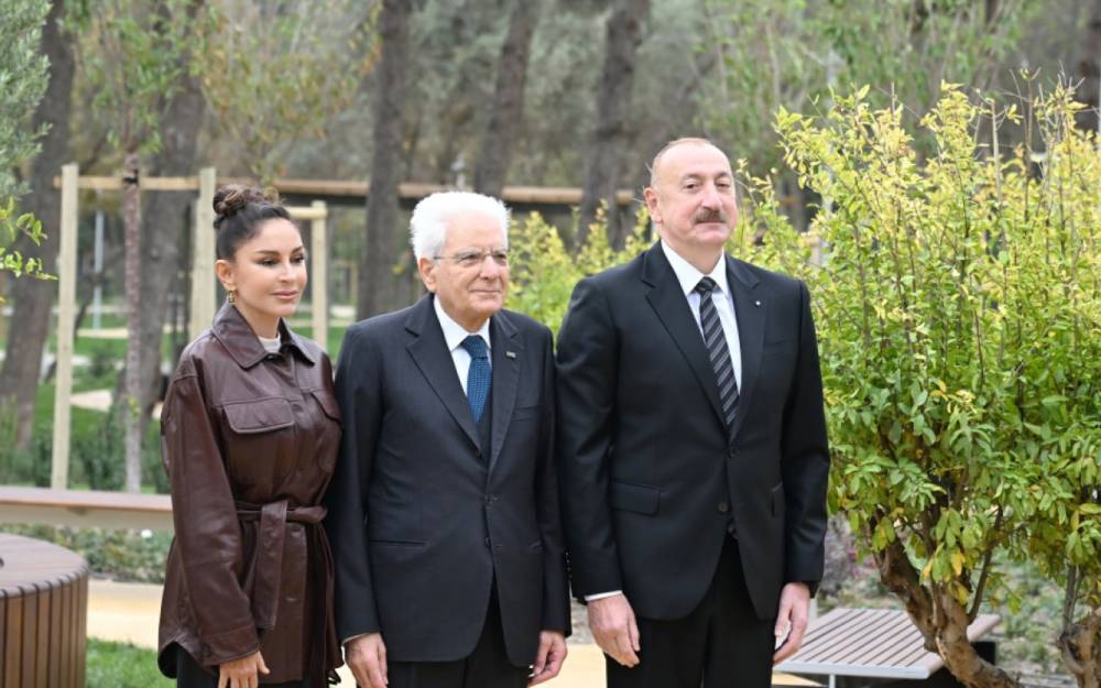 İlham Əliyev xanımı və İtaliya Prezidenti ilə açılışda - FOTOLAR