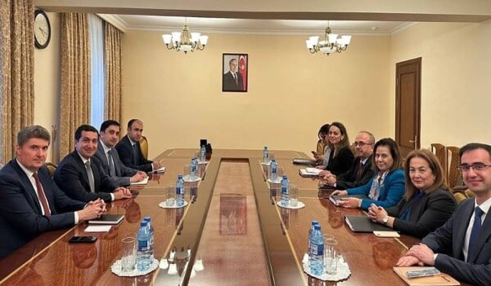 Türkiyə XİN başçısının müavini Hacıyev və Xələfovla görüşdü