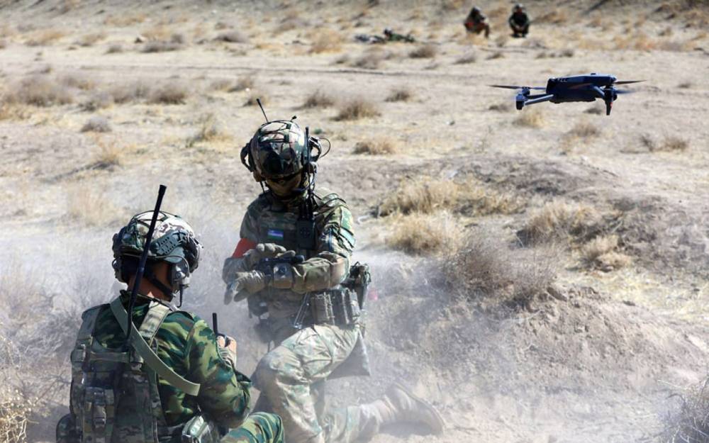 Azərbaycan hərbçilərinin iştirak etdiyi təlimdən - FOTOLAR