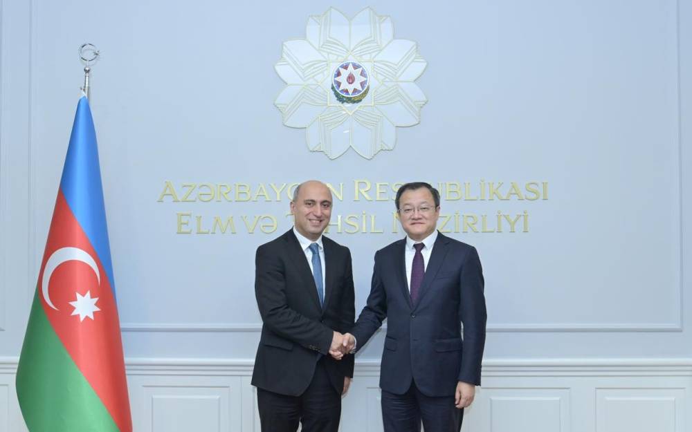 Emin Əmrullayev Çinin təhsil nazirinin müavini ilə görüşdü - FOTOLAR